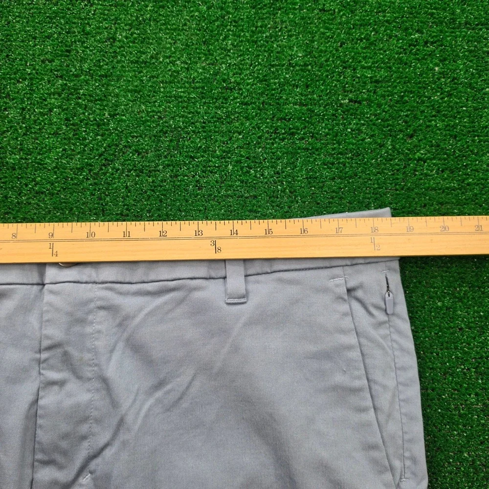 Lululemon Commission Shorts Mens 36 Slate Blue Chino Flat Front Golf Preppy